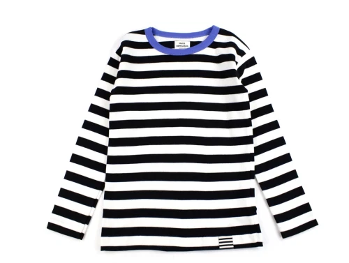 Mads Nørgaard black/ecru stribet t-shirt Tobino